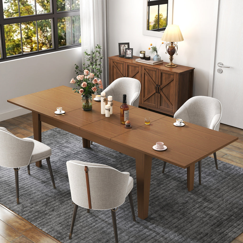 Dining Table, 106.3 in. Large Extendable Kitchen Table